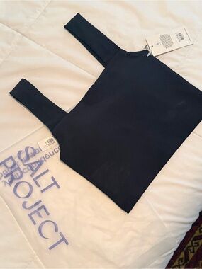 Salt Project Black Ribbed Tank/bra